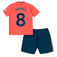 Everton Amadou Onana #8 Vonkajší Detský futbalový dres 2023-24 Krátky Rukáv (+ trenírky)